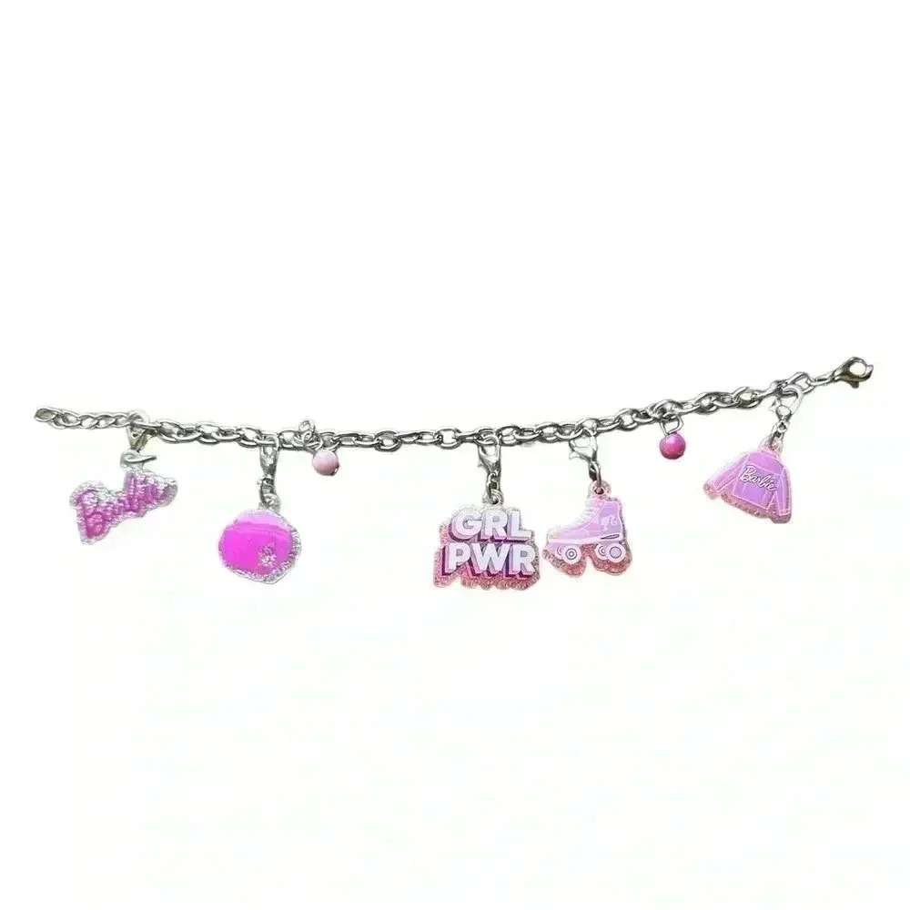 Barbie Charm Bracelet ~ The Barbie Movie ~ Grl Power 5 Charms